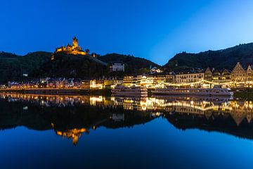 Cochem at the blue hour by Frank Herrmann