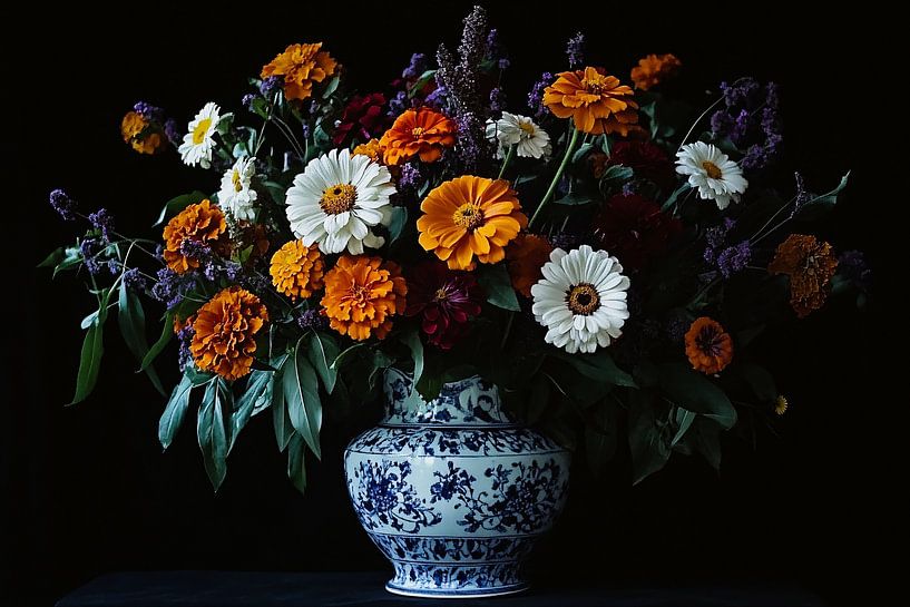 Classic flower arrangement in vase by Imperial Art House