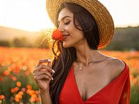 Beauty in the poppy field