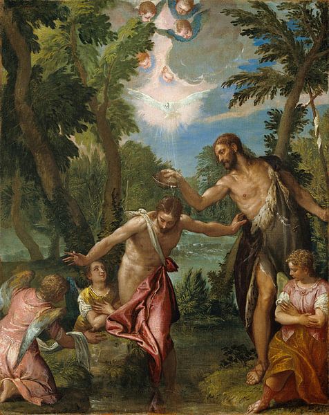 Die Taufe Christi, Paolo Veronese von Meisterhafte Meister