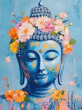 Blumen-Buddha von Gypsy Galleria
