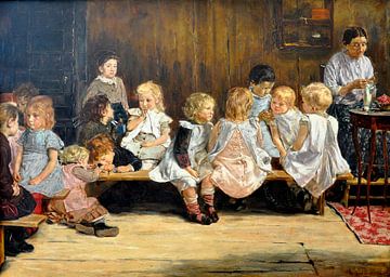 Kleinkinderschule in Amsterdam 1880, Max Liebermann (1847-1935)