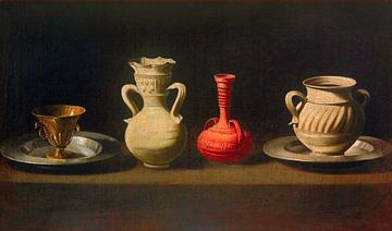 Stillleben mit vier Vasen, Francisco de Zurbarán - um 1635