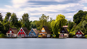 Bootshäuser in Mirow, Deutschland
