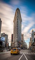 Iron building yellow cab