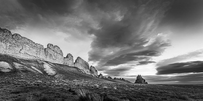 Shiprock in Black and White by Henk Meijer Photography
