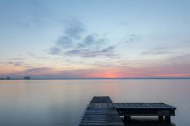 Zonsopkomst Reeuwijkse plassen lange sluitertijd van Leo Kramp Fotografie