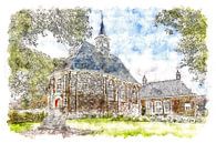 Hervormde Kerk in Sint Philipsland (Zeeland) van Art by Jeronimo thumbnail