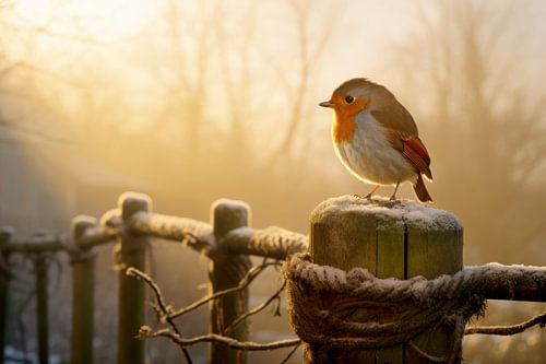Robin in winter mood by Preet Lambon