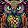 Colorful owl by Bert Nijholt