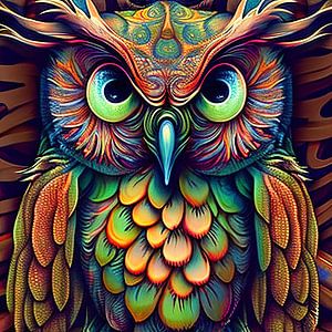 Hibou coloré