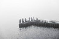 Jetty in the fog at the afsluitdijk by mitevisuals thumbnail