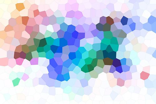 Modern, Abstract Digitaal Kunstwerk Pixels Ruitjes