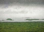 Pseudokrater im Myvatn-See, Island von Frans Blok Miniaturansicht