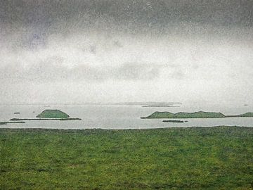 Pseudokrater im Myvatn-See, Island von Frans Blok