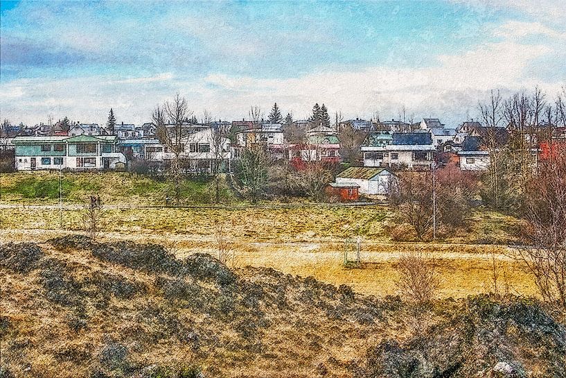 Lavastadt Hafnarfjörður, Island von Frans Blok - Fotos, Kunst und weitere Wanddekoration