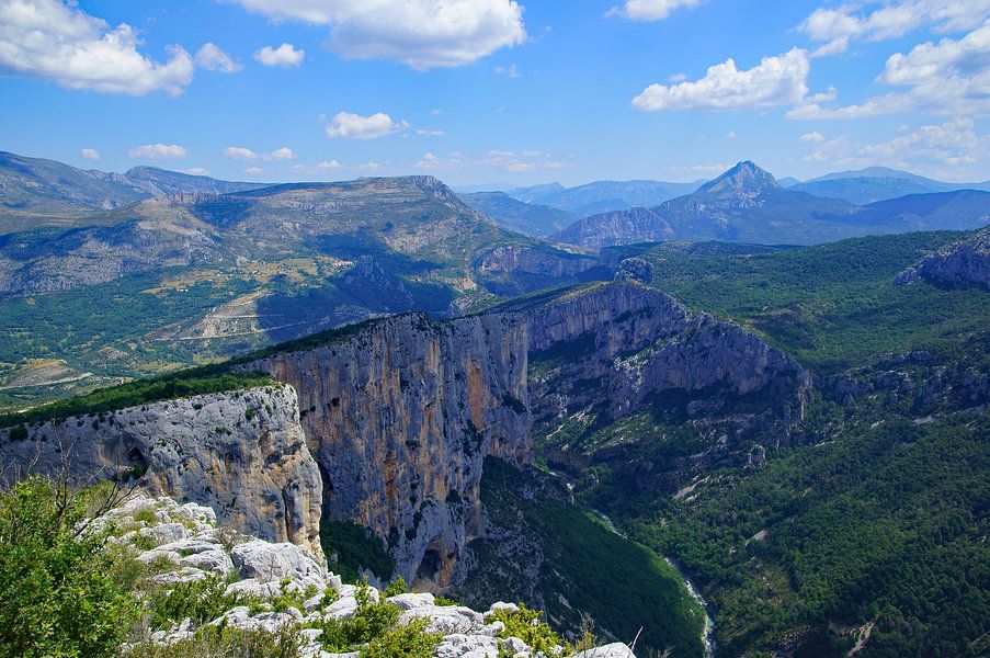 De bergen van de route des Crêtes, Gorges du Verdon, Frankrijk