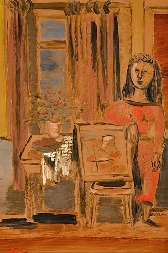 Jankel Adler - Woman in the studio