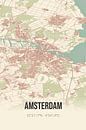 Vintage map of Amsterdam (North Holland) by MyCityPoster thumbnail