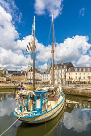 Historic fishing boat in the old harbour of Vannes, Brittany by Christian Müringer