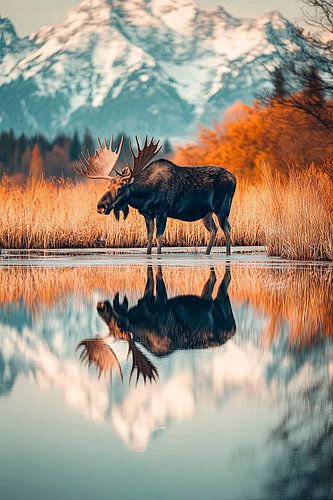 L'élan dans le miroir de la nature