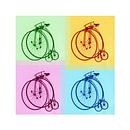 Retro oude fiets - Pop Art van Ellis Peeters thumbnail