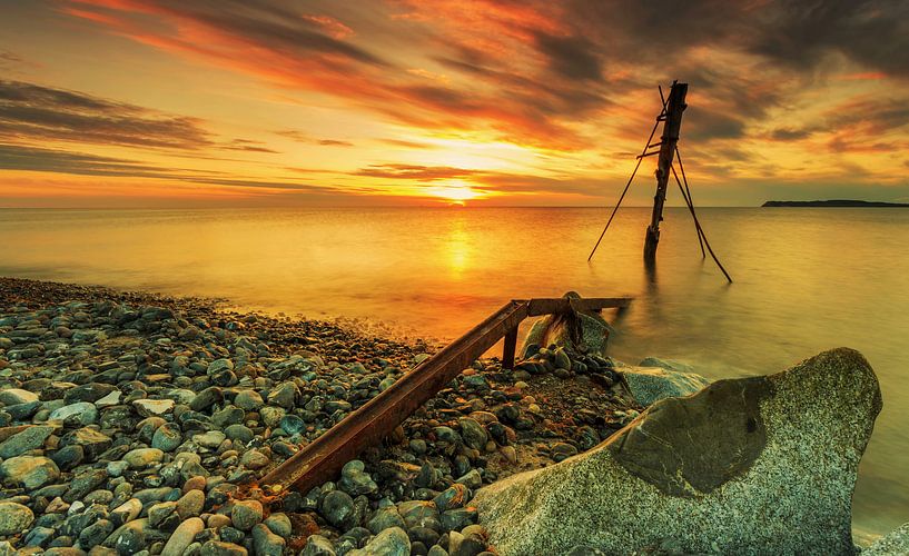 Sunset at the beach on Rügen by Frank Herrmann