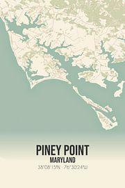 Vintage map of Piney Point (Maryland), USA. by Prints of Place