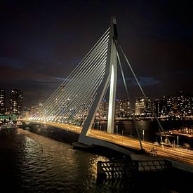 Erasmus bridge at night - Rotterdam Skyline by Studio Ypie