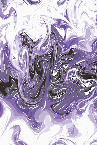 Purple Liquid Marble Abstract - Modern Fluid Acrylic Swirl Art