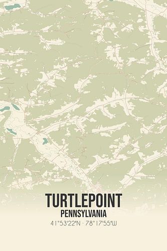 Alte Karte von Turtlepoint (Pennsylvania), USA.