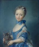 Girl with kitten, Jean-Baptiste Perronneau