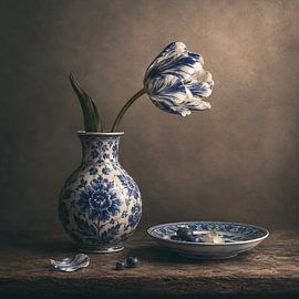 Stillleben „Tulpenblues“ von Salt Theory