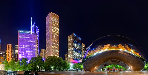 Chicago, Millenium Park in de avond