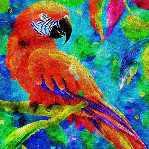 PAPAGEI in regenboogkleuren
