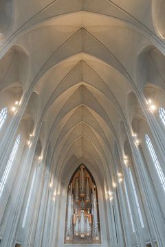 Intérieur de la Hallgrímskirkja à Reykjavik, la capitale de l'Islande sur gaps photography