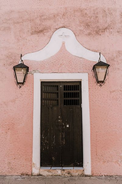 Mexique Valladolid | Porte d'entrée| Rose | Calzada de los Frailes par Roanna Fotografie