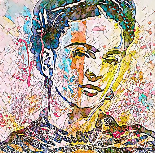 Frida peinture moderne colorée