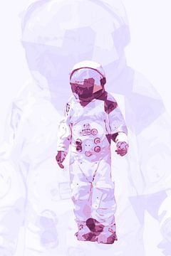 Spaceman AstronOut (Paarse herhaling) van Gig-Pic by Sander van den Berg