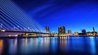 Skyline Rotterdam bluehour van Roy Vermelis thumbnail