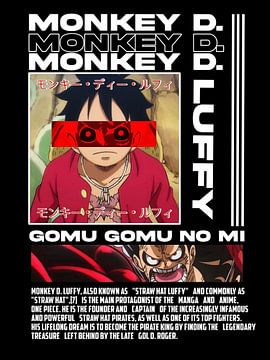 One Piece anime manga series with Monkey D. Luffy by veronic salton