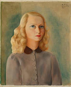 Moïse Kisling - Portret van Madame Julien Duvivier (1942) van Peter Balan