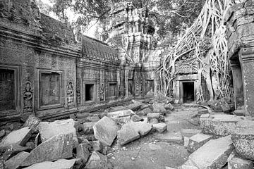 ruïne van Angkor Wat tempelcomplex in Cambodja van Jan Fritz