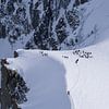 A group of skiers in the Mont-Blanc massif. by Ralph Rozema