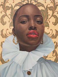 Regal Woman Ruffled Collar by Damilare Jamiu