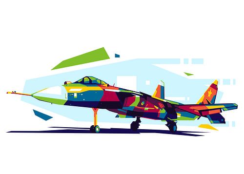 SU-47 Berkut dans le style WPAP
