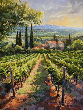 Grape vines in the countryside by Christian Ovís