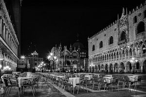 San Marco plein Venetië @ Nacht van Rob Boon
