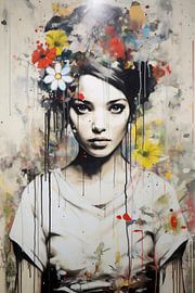 Woman with wreath of flowers by PhotoArtistWinni