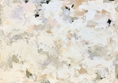 Abstract wall art in soft cream and beige tones